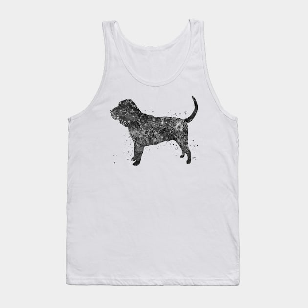 Bloodhound dog black and white Tank Top by Yahya Art